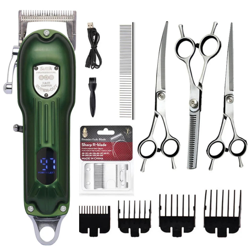 Professional Dog Hair Clipper - Metal Rechargeable Trimmer