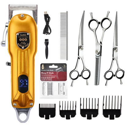Professional Dog Hair Clipper - Metal Rechargeable Trimmer